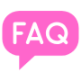 Faq Questions Pink Speech Bubble free icon for commercial use