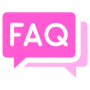 Faq Questions Pink Speech Bubbles free icon for commercial use