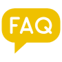 Faq Questions Yellow Speech Bubble icon