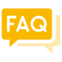 Faq Questions Yellow Speech Bubbles icon