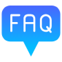 Faq Speech Bubble Chat Blue icon