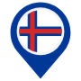 Faroe Islands Location Flag Pin icon