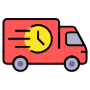 Fast Delivery Red Truck free icon for commercial use