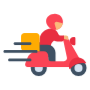 Fast Shipping Motorbike Man free icon for commercial use