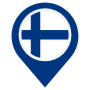 Finland Location Flag Pin free icon for commercial use
