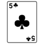 Five Of Clubs Playing Card free icon for commercial use