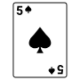 Five Of Spades Playing Card free icon for commercial use