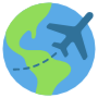 Flight Travel Globe free icon for commercial use