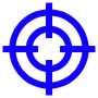 Focus Blue Outline Tracker free icon for commercial use