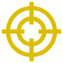 Focus Yellow Outline Tracker free icon for commercial use
