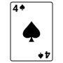Four Of Spades Playing Card free icon for commercial use