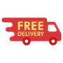 Free Delivery Shipping Truck Red free icon for commercial use