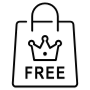 Freebie Exclusive Shopping Bag Black Outline free icon for commercial use