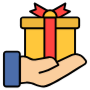 Freebie Gift Box Hand free icon for commercial use