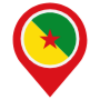 French Guiana Location Flag Pin free icon for commercial use
