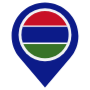 Gambia Location Flag Pin free icon for commercial use