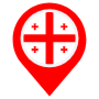 Georgia Location Flag Pin free icon for commercial use