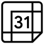 Google Calendar Black Outline free icon for commercial use