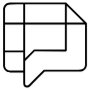 Google Chat Black Outline free icon for commercial use