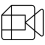 Google Meet Black Outline free icon for commercial use