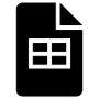Google Sheets Black free icon for commercial use