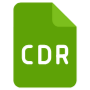 Green Cdr Core Draw File Format Extension icon