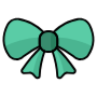 Green Ribbon Bow free icon for commercial use