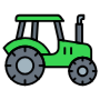 Green Tractor Vehicle icon