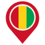 Guinea Location Flag Pin free icon for commercial use