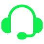 Headset Green Microphone free icon for commercial use