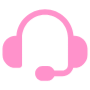 Headset Pink Microphone free icon for commercial use