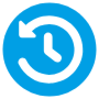 History Blue Circle Round Button free icon for commercial use