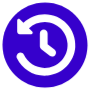 History Blue Circle Round Button free icon for commercial use