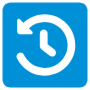 History Blue Square Button free icon for commercial use