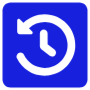 History Blue Square Button free icon for commercial use