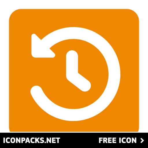 Free History Orange Square Button Icon, Symbol. Download in SVG & PNG ...