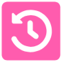History Pink Square Button free icon for commercial use
