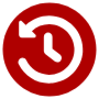 History Red Circle Round Button free icon for commercial use
