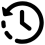 History Timer Clock Black Outline icon