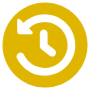 History Yellow Circle Round Button free icon for commercial use