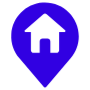 Home Location Address Placeholder Blue free icon for commercial use