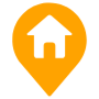 Home Location Address Placeholder Orange free icon for commercial use