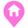 Home Location Address Placeholder Pink free icon for commercial use