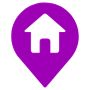 Home Location Address Placeholder Purple free icon for commercial use