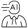 Ai Job Loss Black Outline free icon for commercial use