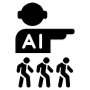Ai Job Loss People Black free icon for commercial use