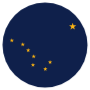 Alaska State Circle Round Flag icon