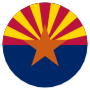 Arizona State Circle Round Flag icon