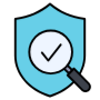 Audit Blue Security Shield free icon for commercial use