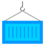 Blue Container Loading Black Outline free icon for commercial use